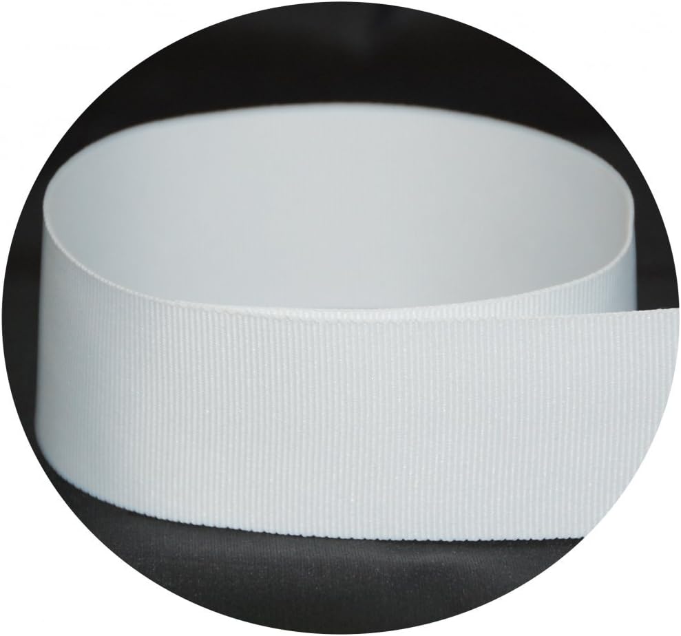 USA Made 7/8 White Solid Grosgrain Ribbon - 100 Yards Spool