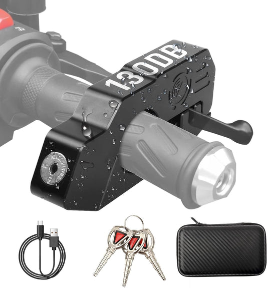 130db Alarm Motorcycle Lock - Anti-Theft Grip