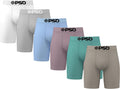 PSD Men's Breathable Solid Boxer Briefs with 7-Inch Inseam