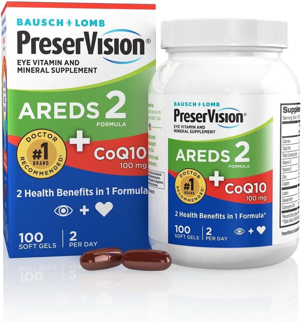 PreserVision AREDS 2 Eye Vitamins with CoQ10 for Heart Health