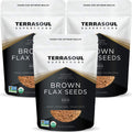 Brown Flax Seeds 6 lb Pack - Organic, Raw, High Omega-3