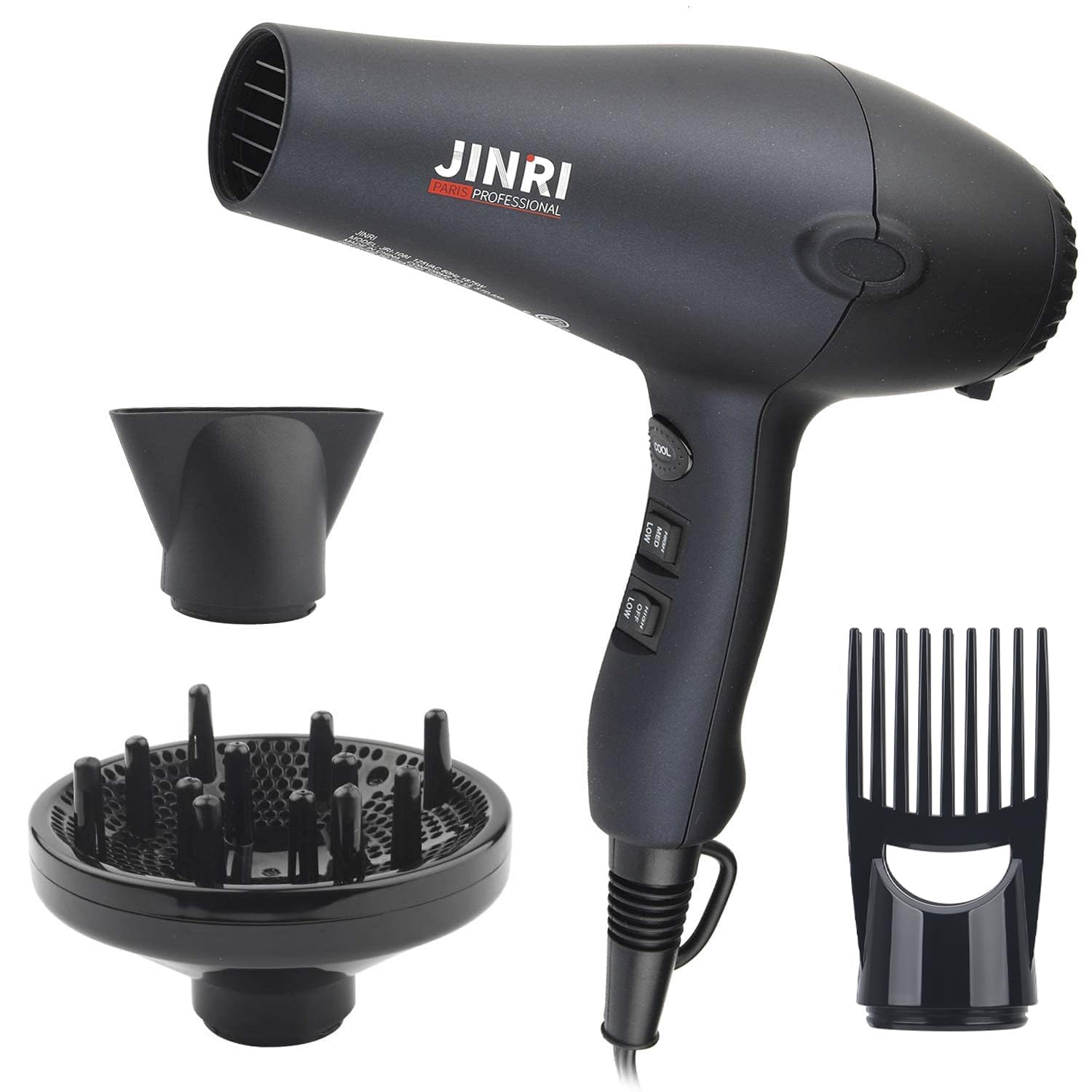 JINRI 1875W Tourmaline Hair Dryer: Fast Drying & Silky Smooth Hair