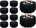 10Pack Black Round Tablecloth 90 in - Durable Polyester Set for Events