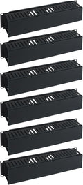ICC 2U Finger Duct Cable Manager Panel with Cover - 6-Pack value