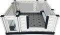 EZclassic Whelping Box for Dogs with Rails and Windowed Walls