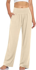 Women's Loose Wide Leg Cozy Pants - High Waisted Lounge Sweatpants UEU