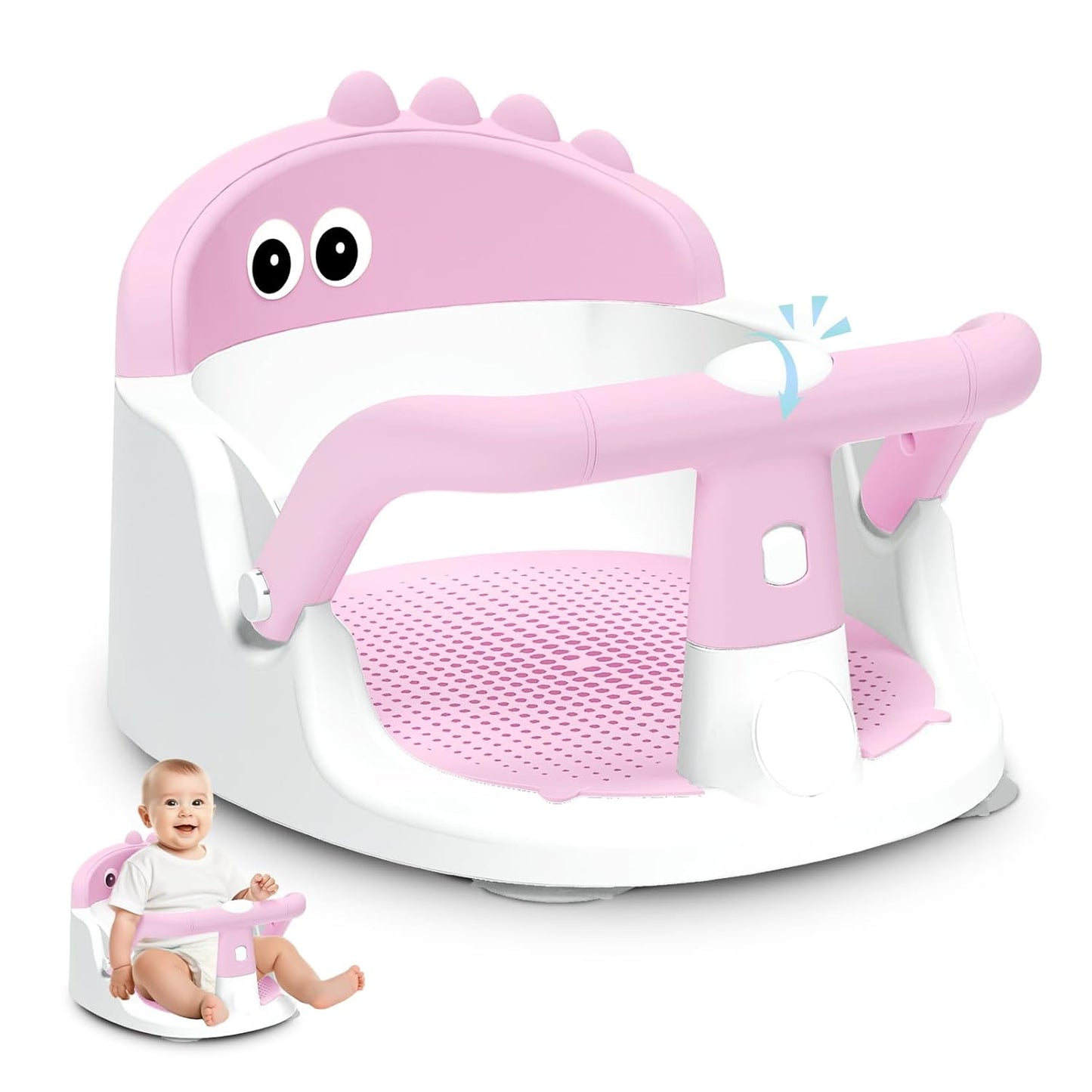 Baby Bath Seat for Babies 6 Months & Up, Safe Non-Slip Chair