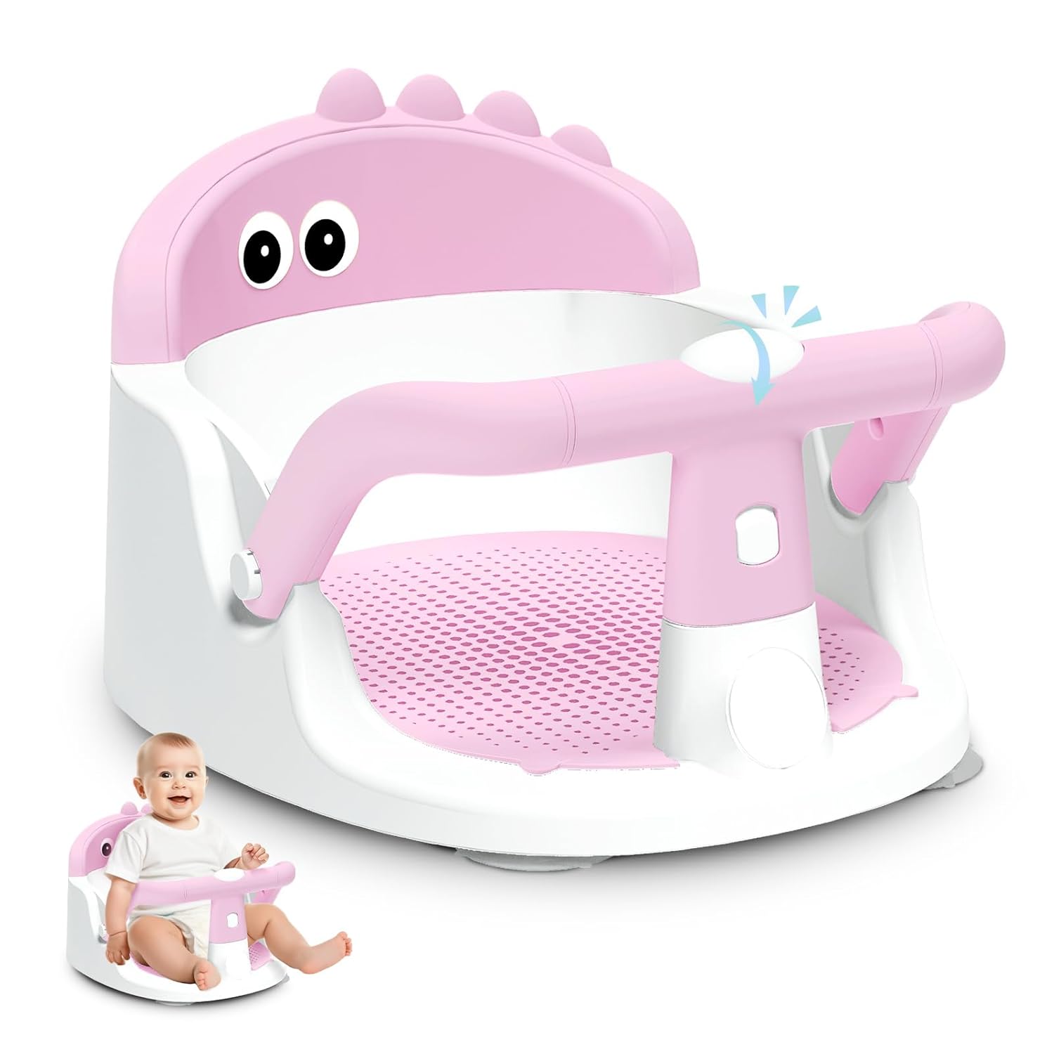 Baby Bath Seat for Babies 6 Months & Up, Safe Non-Slip Chair