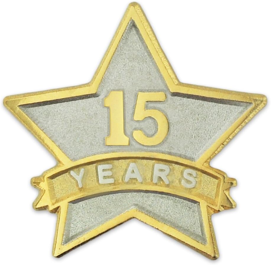 PinMart Year Service Award STAR Lapel Pin for Employee Recognition