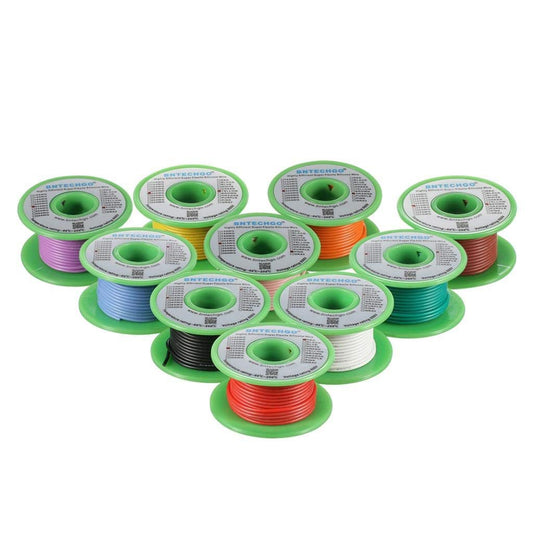 22 Gauge Silicone Wire Kit - 10 Colors of Flexible Copper Wire