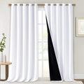 NICETOWN White 100% Blackout Curtains 70 in x 108 in - Total Darkness