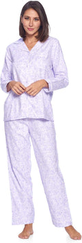 Casual Nights Women's Flannel Long Sleeve PJ's - Paisley Two-Piece