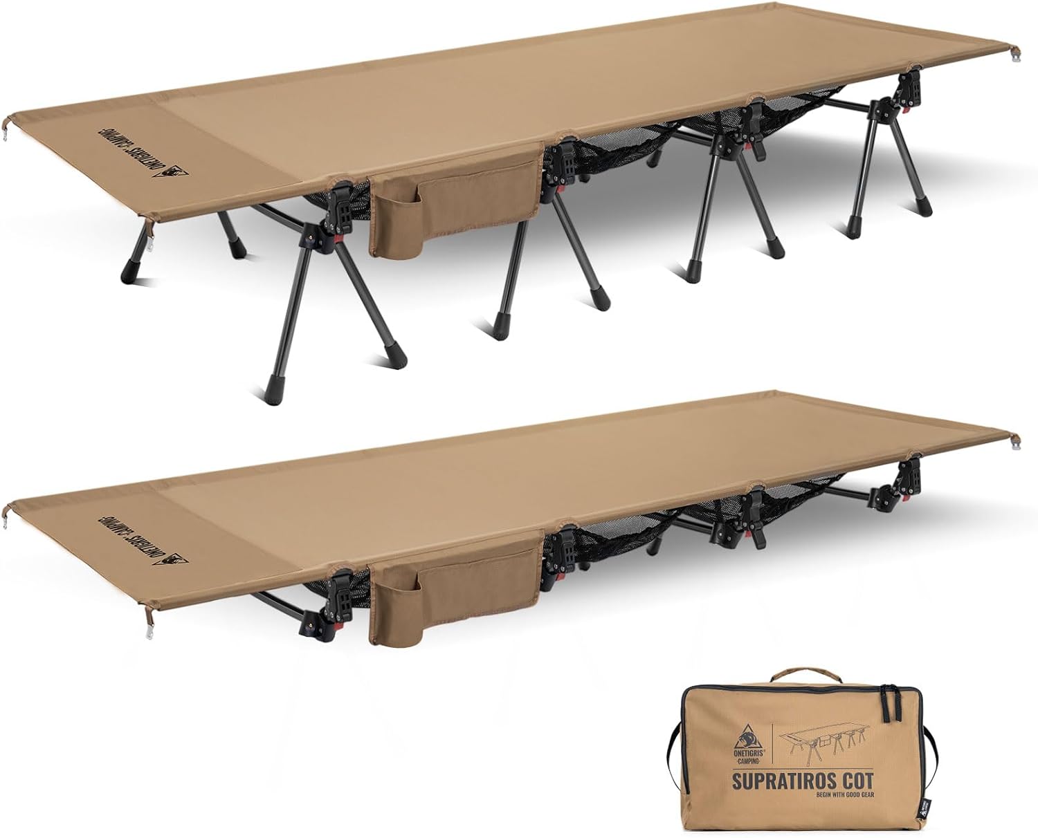ONETIGRIS SUPRATIROS Extra Large Camping Cot for Ultimate Comfort