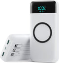 Wireless Portable Charger 40800mAh White - 7-in-1 15W Wireless Power
