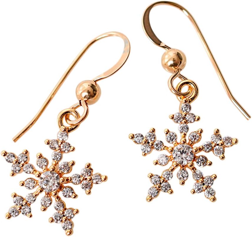 Sparkly Cubic Zirconia Snowflake Earrings for Any Occasion