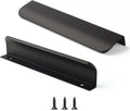 Edge Black Finger Pull for Cabinets 7.87 in - Modern Concealed Pull