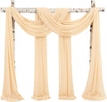 Showgeous Champagne 4 Panels Wedding Arch Drapes - Elegant Chiffon