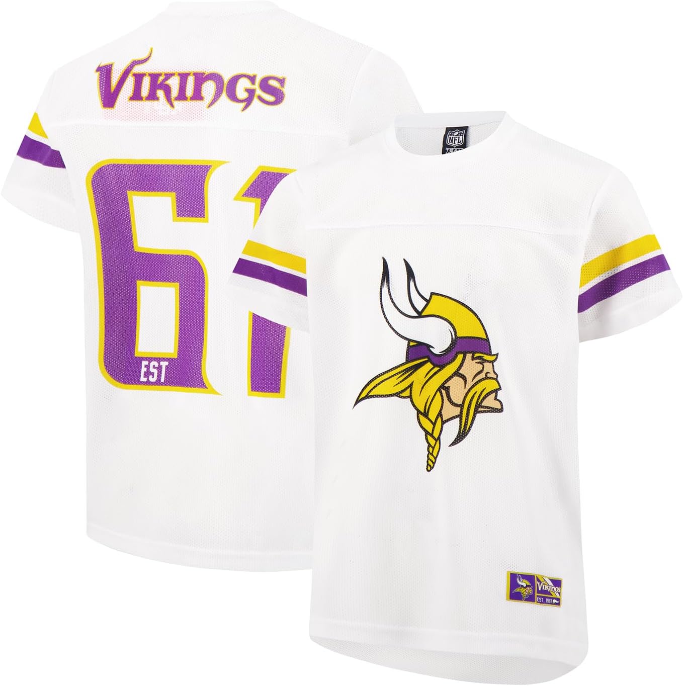 Ultra Game Boy's Mesh Vintage Jersey Tee Shirt for NFL Fans