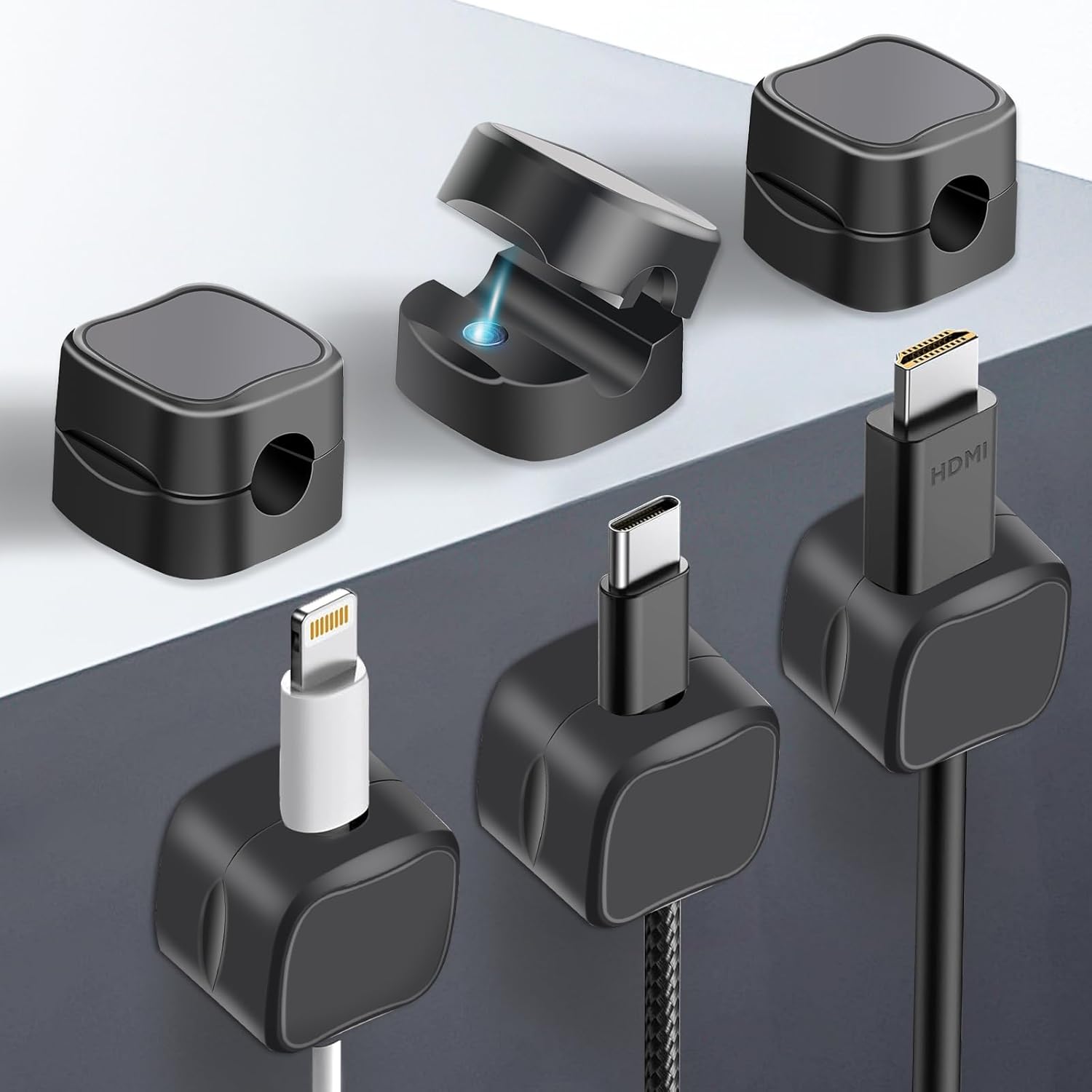 6 Pack Magnetic Cable Clips - Organize with Ease!