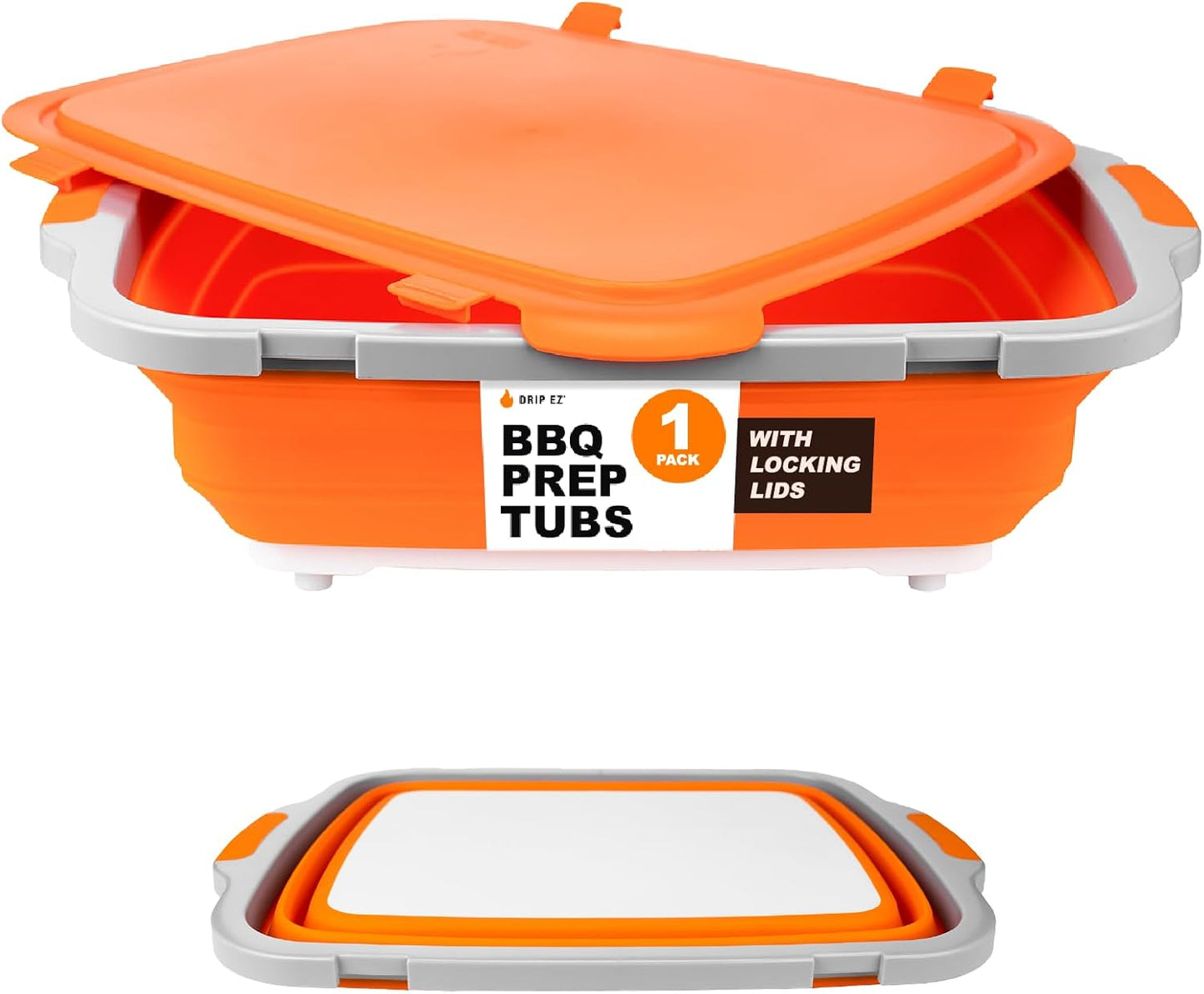 Drip EZ Collapsible BBQ Prep Tub - Perfect for Meal Prep