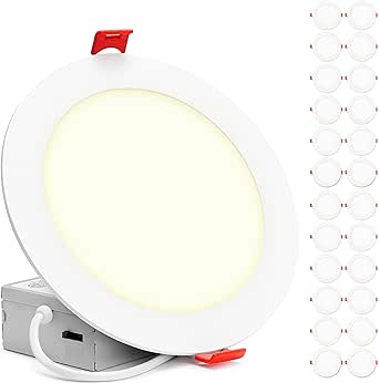 Sehnlich LED Recessed Lighting 6 inch Ultra Thin Dimmable Canless