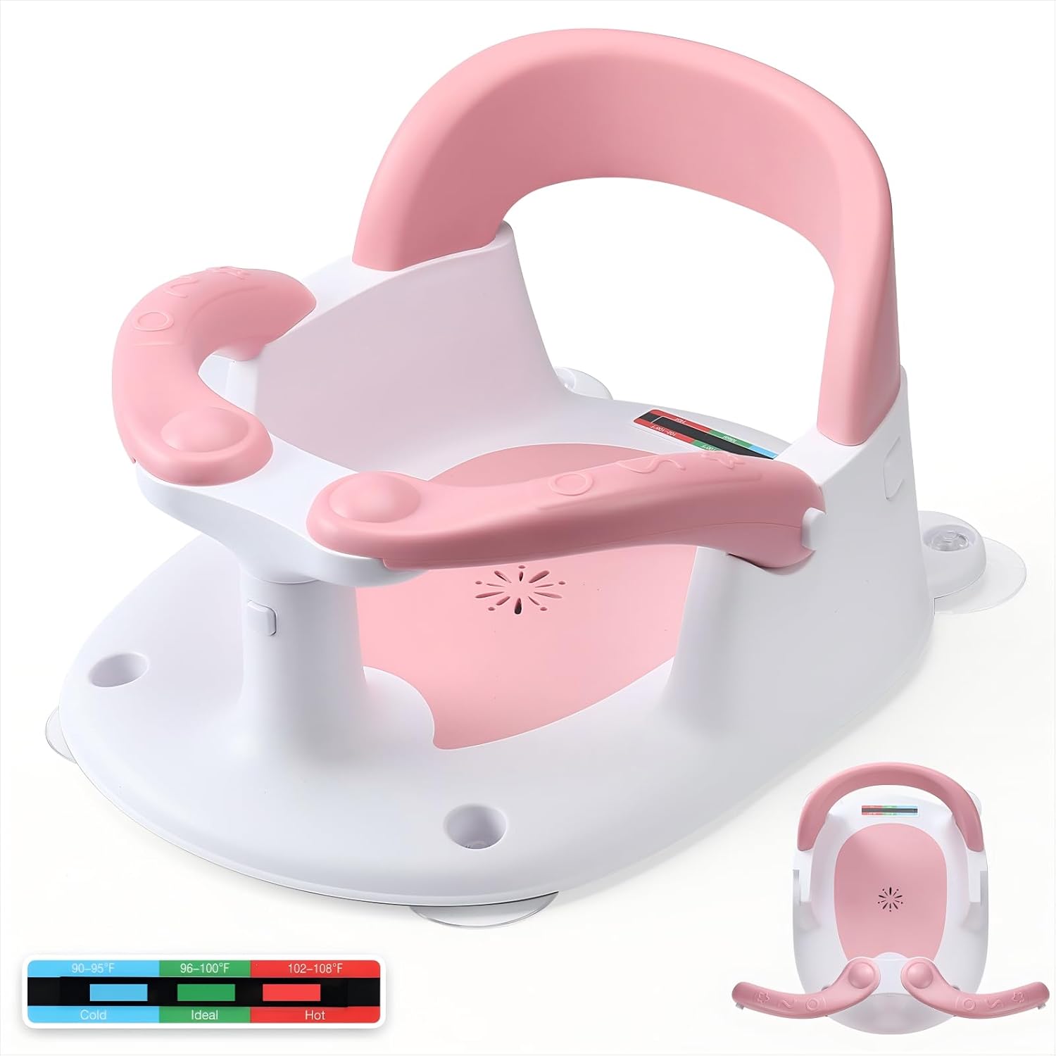 Baby Bath Seat for Babies Sitting Up with Temperature Alert