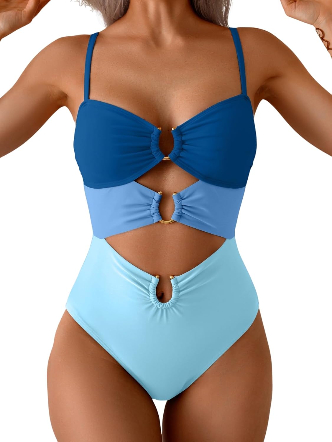 Eomenie One Piece Swimsuit for Women with Sexy Cutout Design