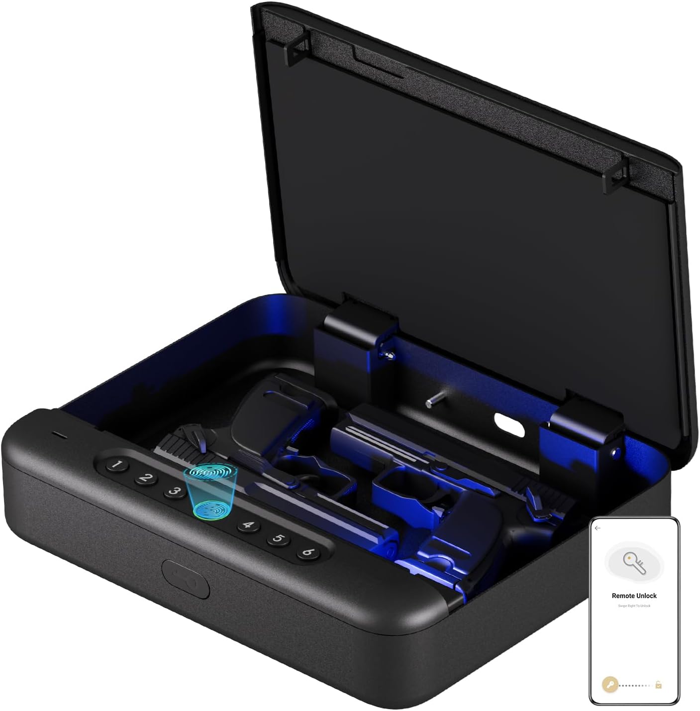 Biometric Gun Safe with Quick Access for Handgun Security