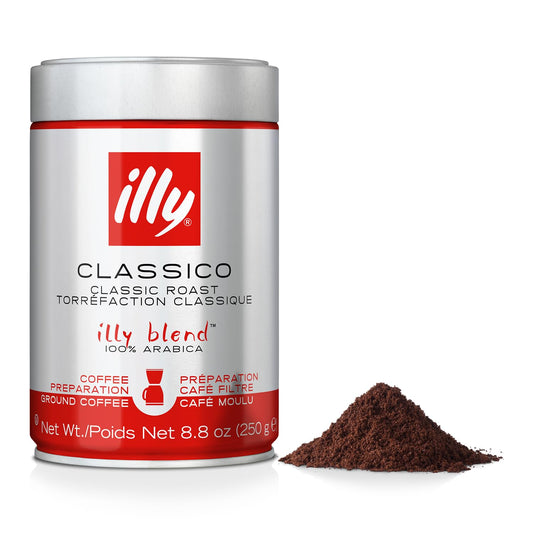 Illy Classico Ground Drip Coffee - Rich Chocolate & Caramel Notes