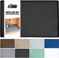 Under Sink Mat 34 x 22 in Waterproof Silicone - Raised Lip Protector