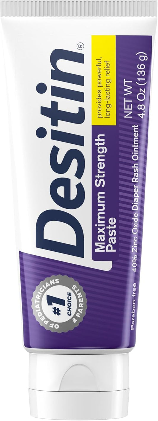 Desitin Maximum Strength 40% Zinc Oxide Diaper Rash Cream - 12 Hour Protection