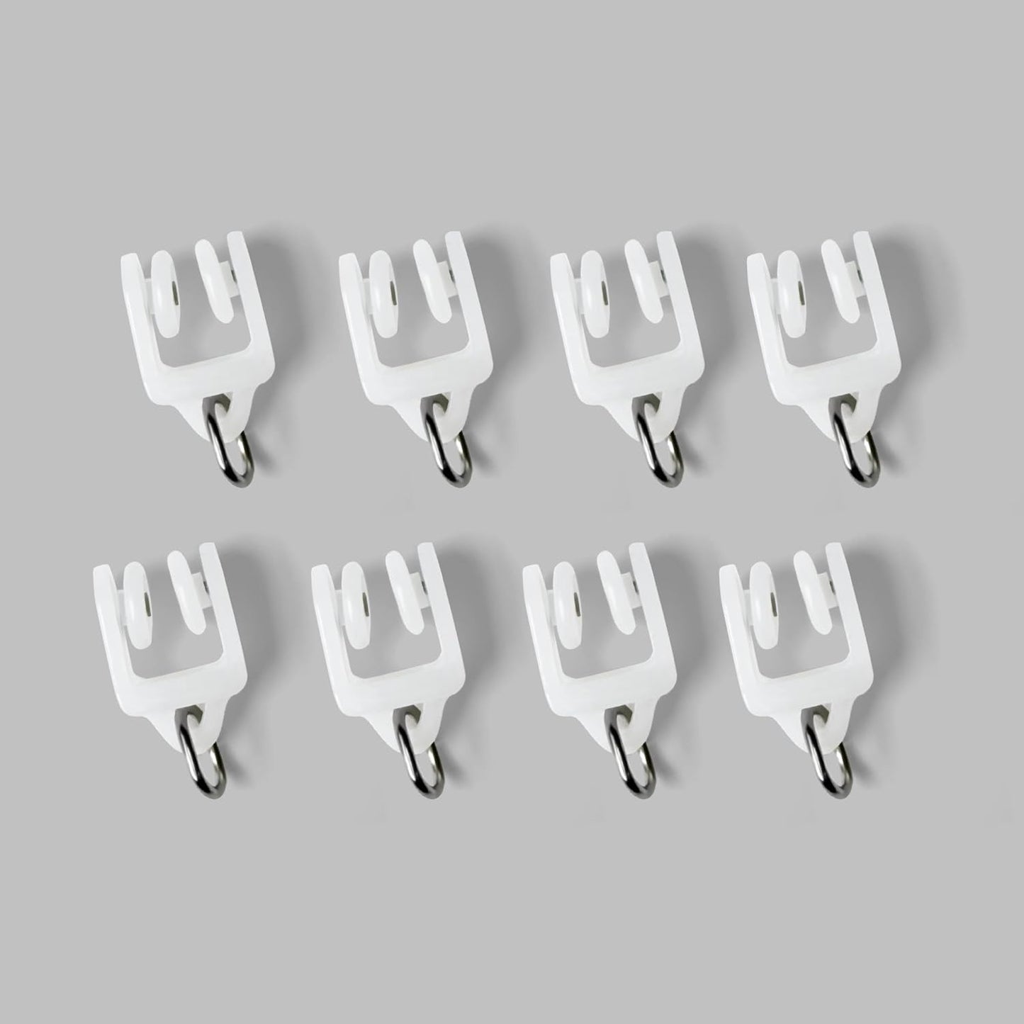 Flexible Aluminum Curtain Track with White Pulley Set - 20 PCS