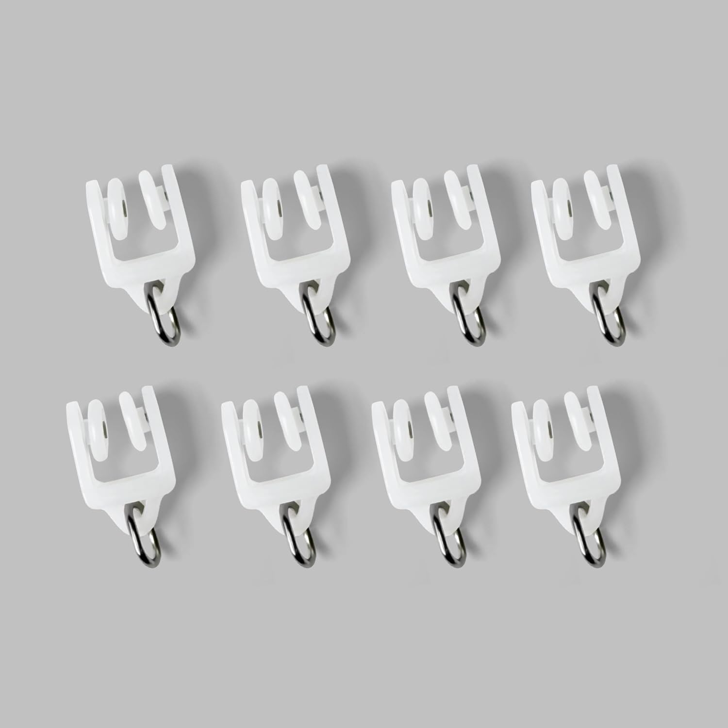 Flexible Aluminum Curtain Track with White Pulley Set - 20 PCS