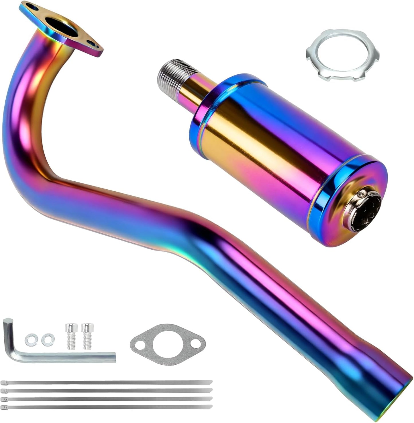 Central Long Mini Bike Exhaust Header Pipe Muffler Kit Review