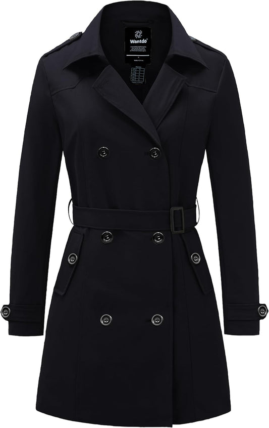 Wantdo Women's Waterproof Trench Coat for All Seasons Style