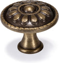 20 Pack Antique Brass Drawer Knobs - Solid Round Cabinet Knobs