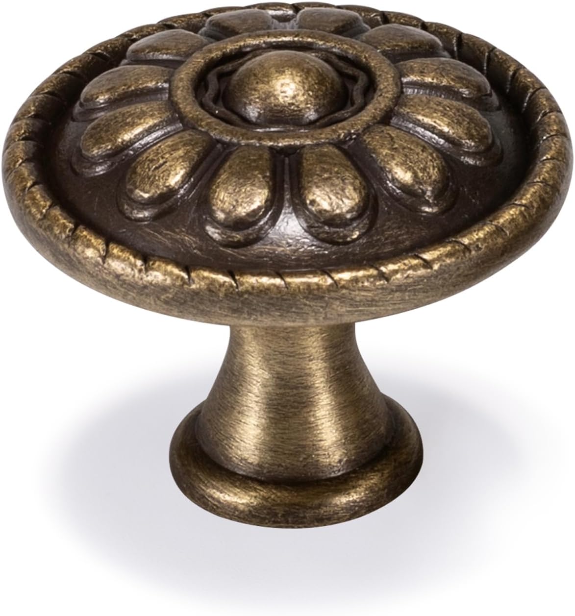 20 Pack Antique Brass Drawer Knobs for Vintage Furniture Style