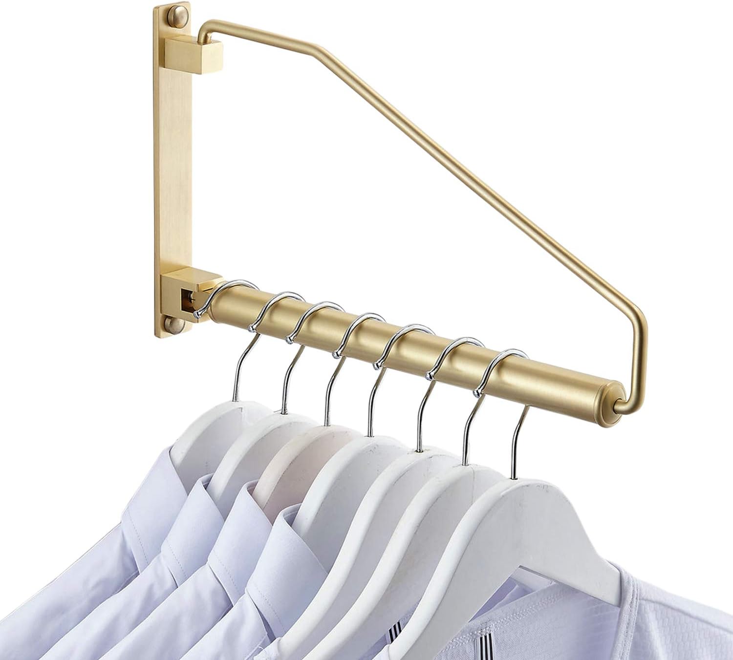 Folding Wall Mounted Clothes Hanger Rack for Space Saving