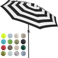 Tempera Patio Market Outdoor Table Umbrella with Auto Tilt and Crank