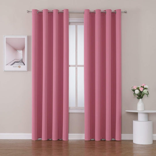 ChrisDowa Grommet Room Darkening Curtains for Bedroom and Living Room