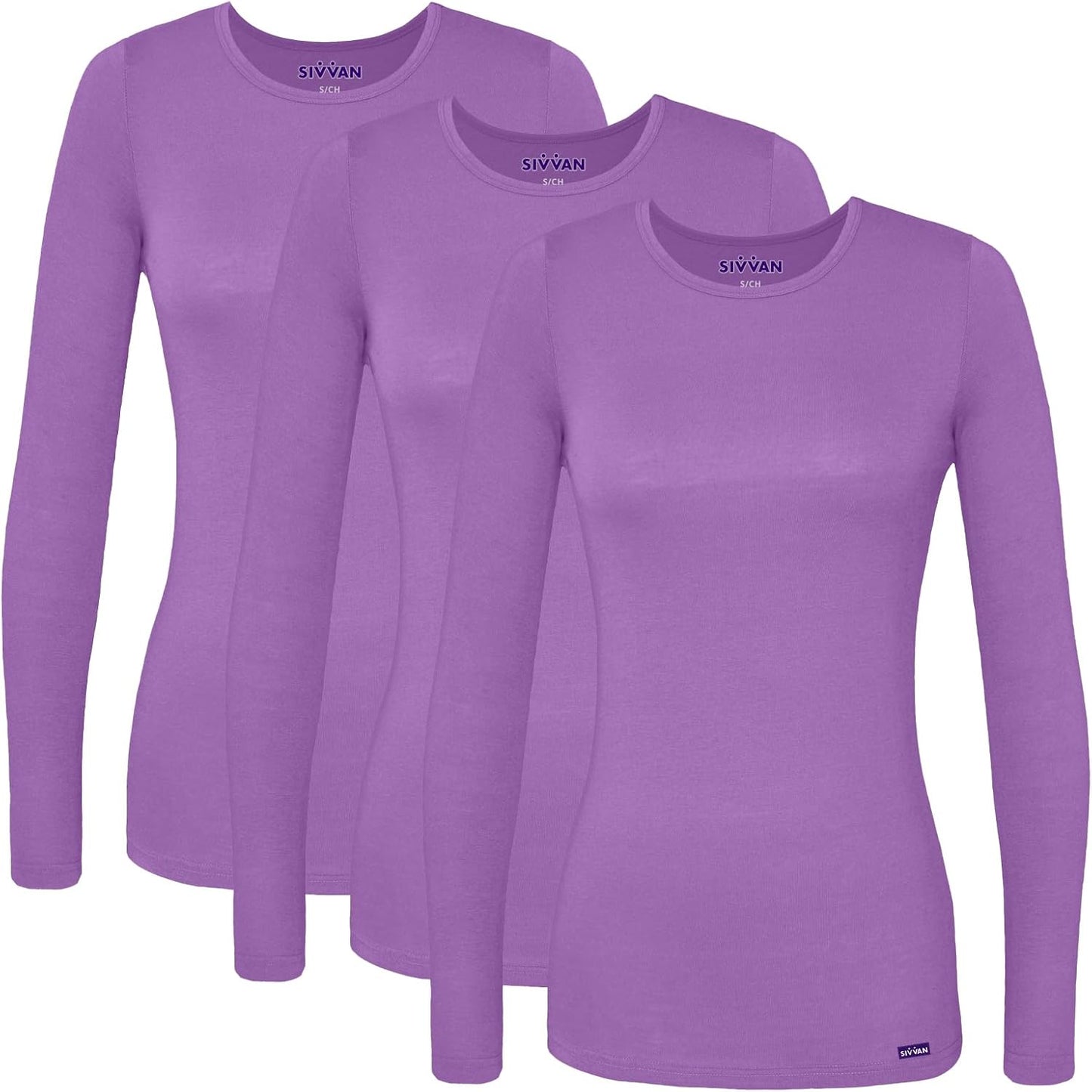 Sivvan Scrubs for Women - Long Sleeve Comfort Underscrub Tee