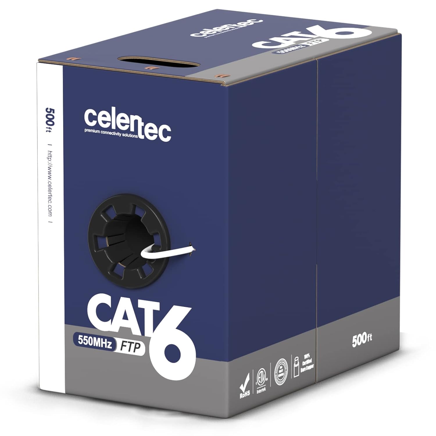 CAT6 Shielded Ethernet Cable 500ft for High-Speed Networking