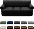 T Cushion Sofa Slipcovers - Leather Look 4-Piece Stretch Cover