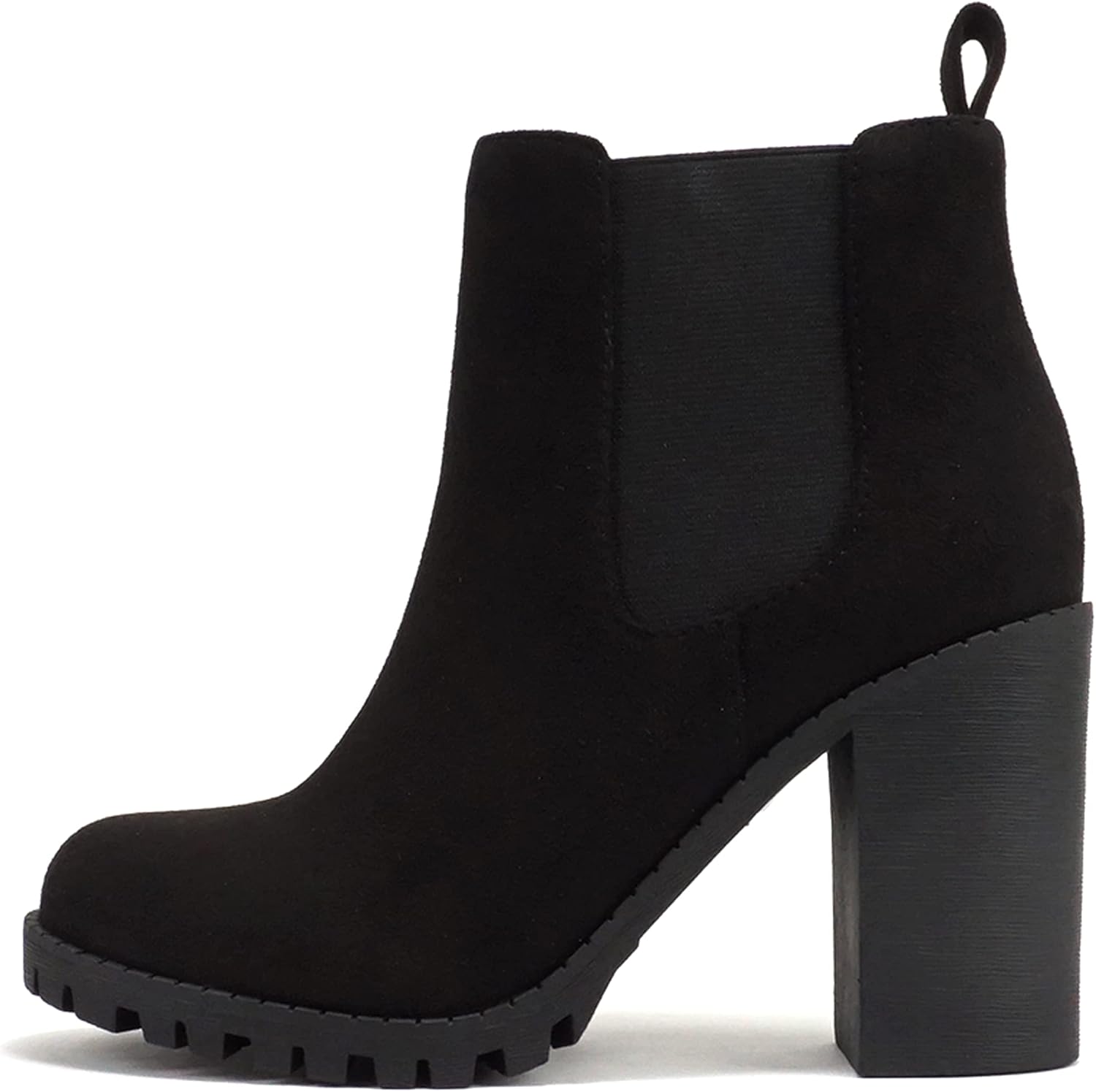 Soda Glove Ankle Boot with Chunky Heel and Lug Sole Style