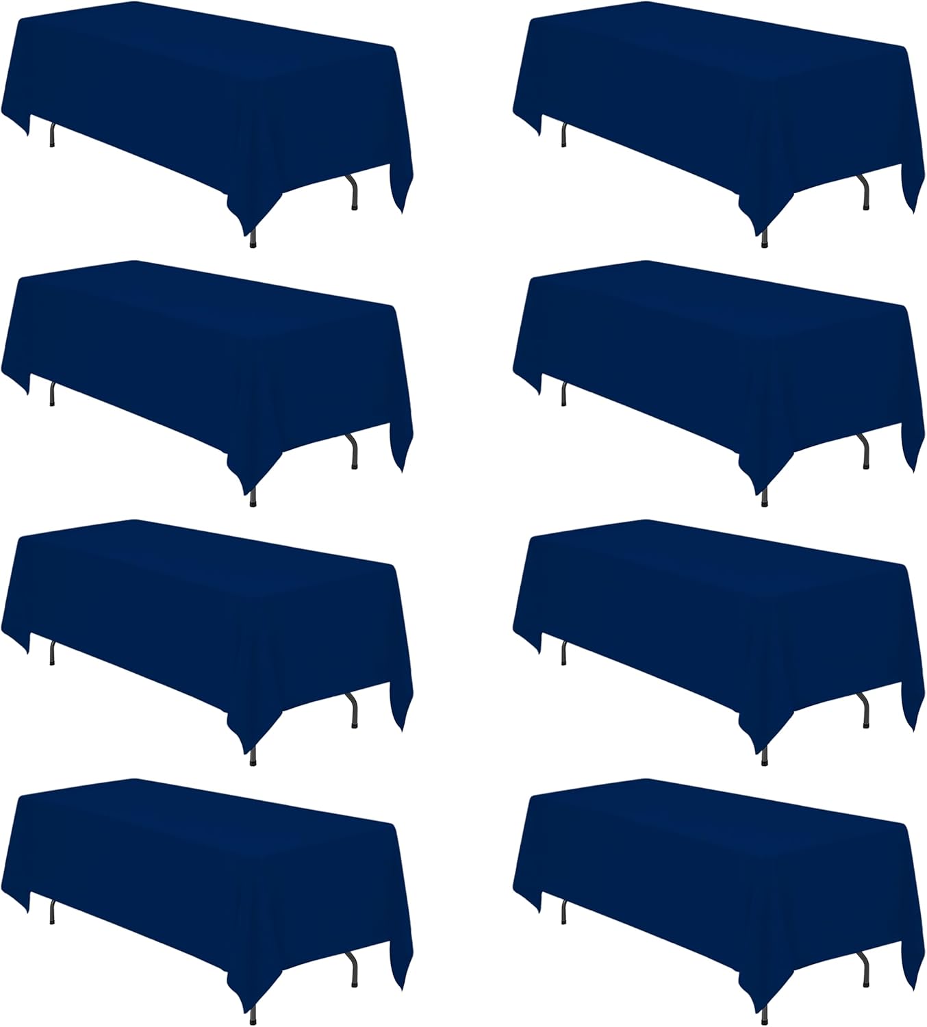 Premium Navy Blue Tablecloths for 6ft or 8ft Rectangle Tables