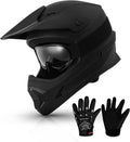 TCMT Youth & Kids Full Face Motocross Helmet with Goggles & Gloves