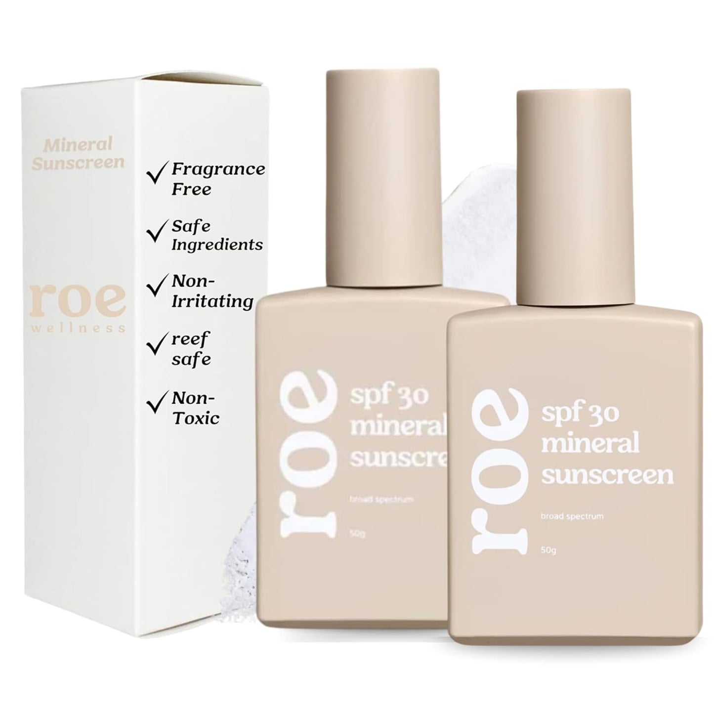 Roe Wellness Baby Mineral Sunscreen SPF 30 for Delicate Skin