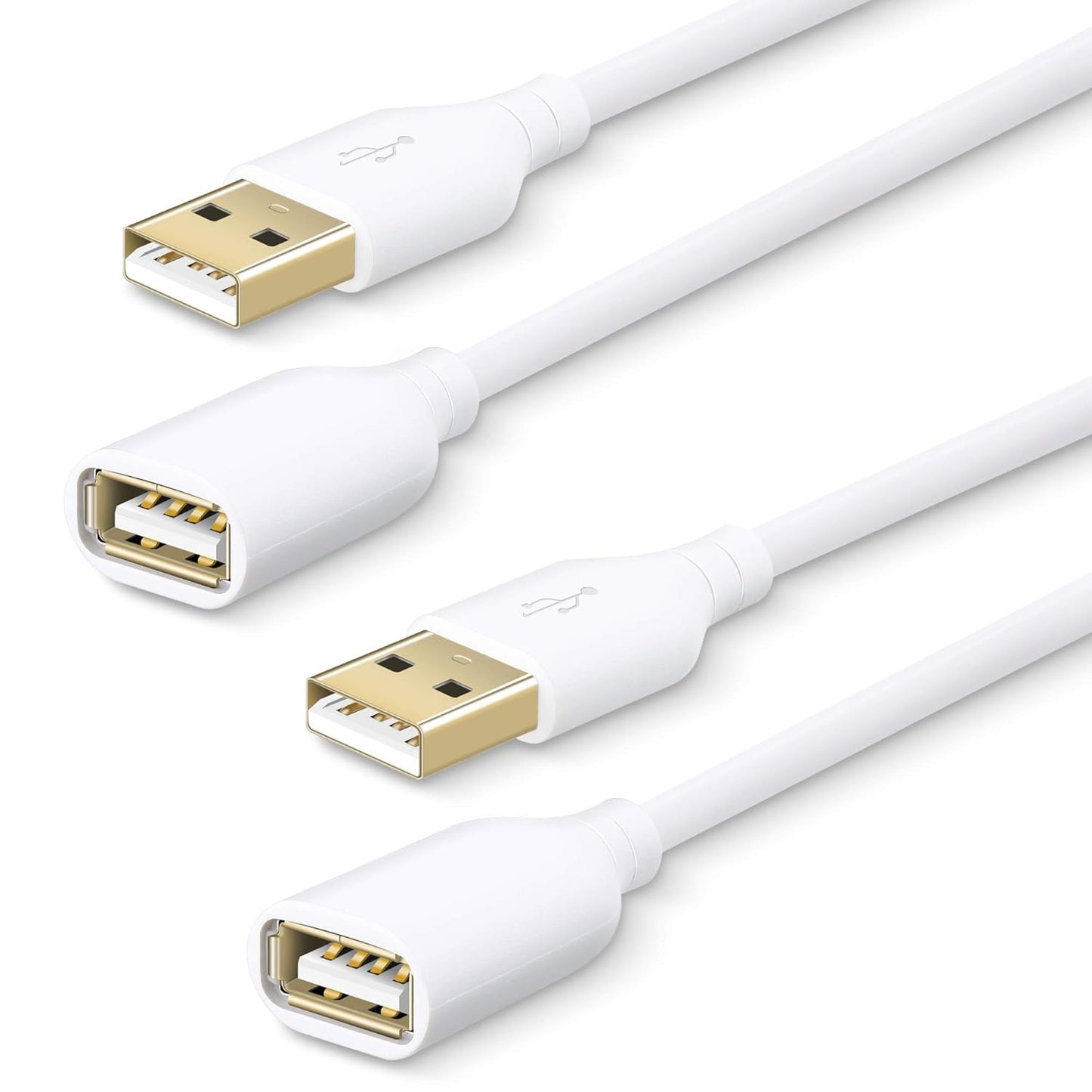 Fasgear USB Extender 2Pack 6ft+6ft - Seamless Data Sync