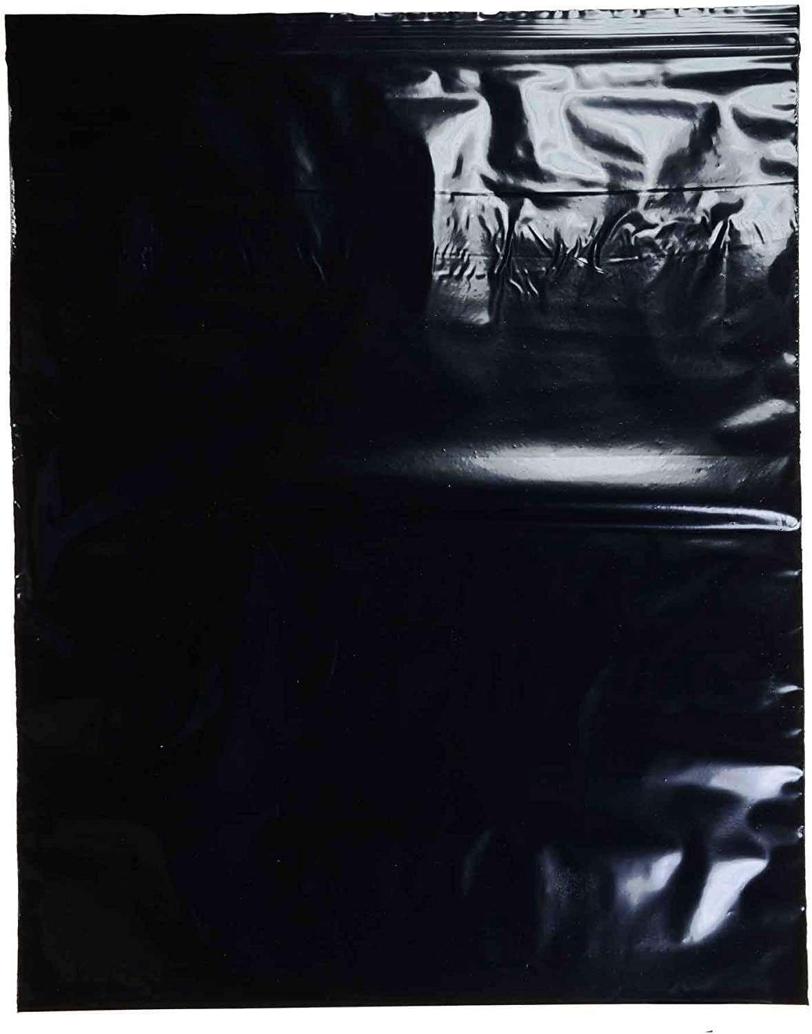 uGems 12 x 15 2-Mil Black Reclosable Zipper Bags for Storage
