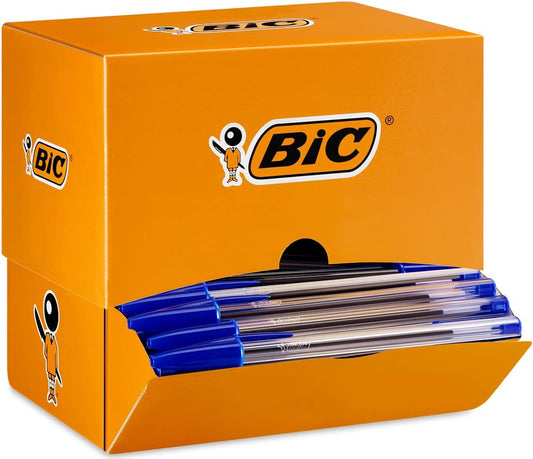 BIC Cristal Original Ball Pens Medium Point 1.0 mm Blue Box